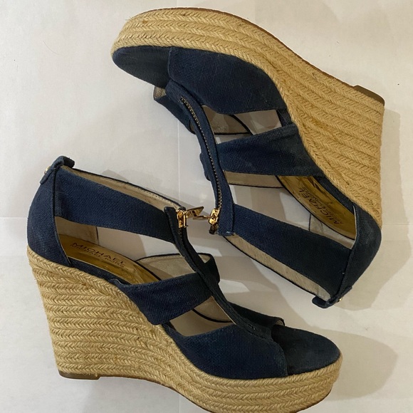 Michael Kors Damita Wedge Espadrille Sandals - Navy - Picture 7 of 8